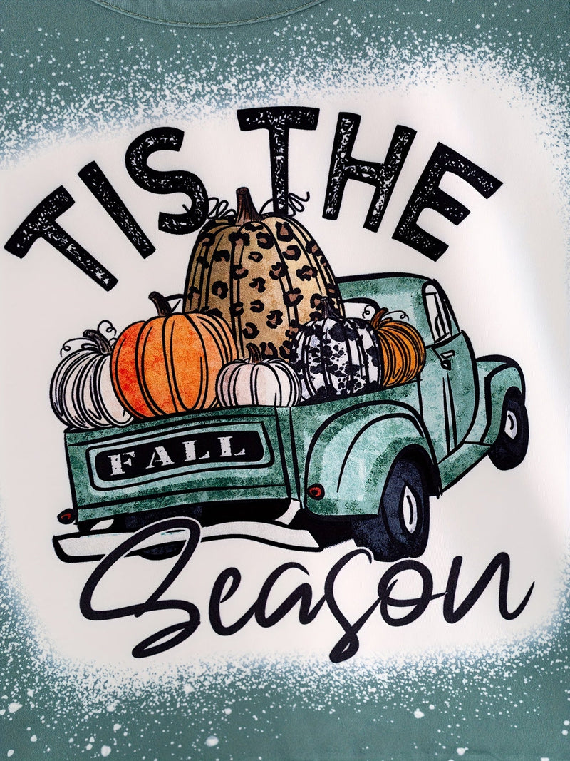 Fall Thanksgiving Halloween 3 pieces Short sleeve O-neck T-shirt - 5