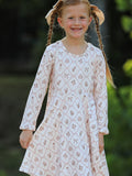 Fall Pumpkin Bow Girls Twirl Dress - 1