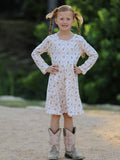 Fall Pumpkin Bow Girls Twirl Dress - 5