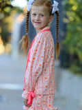 Halloween Thanksgiving Pumpkin Bow Girls Pajama Set - 4