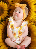 Sunflower Girls Smocked Ruffle Romper - 4