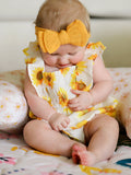 Sunflower Girls Smocked Ruffle Romper - 3