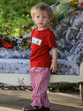 Christmas Smocking Embroidered Christmas Tree Plaid Boys Set - 4