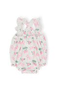 Berries & Bows Ruffle Cross Back Romper - 5