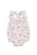 Berries & Bows Ruffle Cross Back Romper - 1