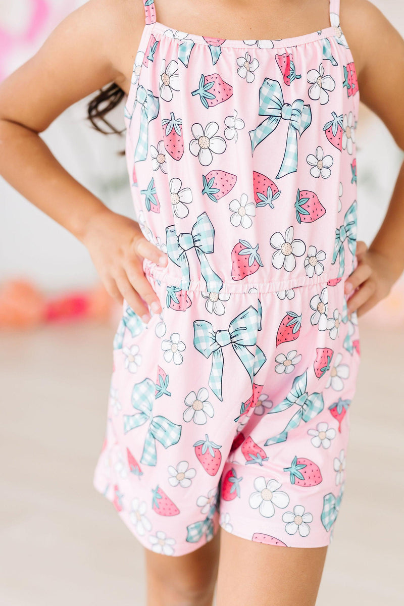 Berry Picnic Strappy Play Romper - 2