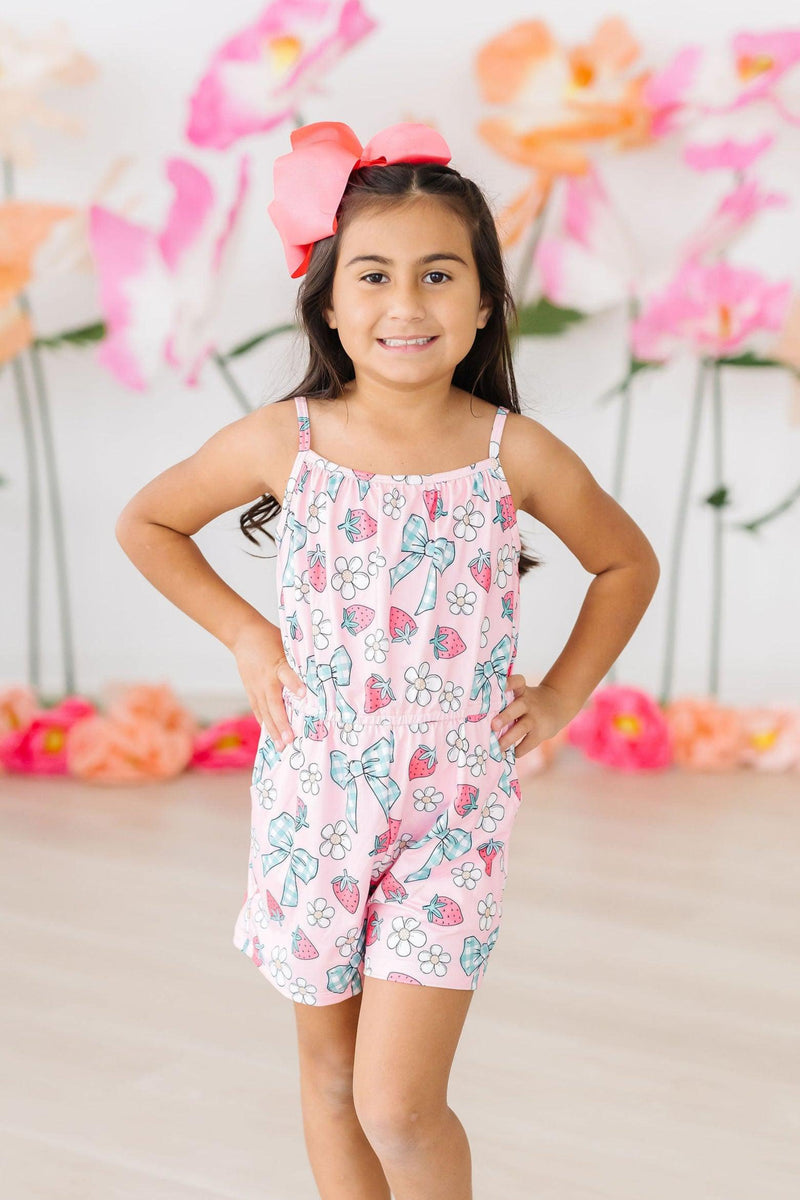 Berry Picnic Strappy Play Romper - 1