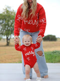 Christmas Candy Cane Merry Knit Baby Romper - 4