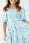 Blueberry Kisses Smocked Ruffle Dress - 1