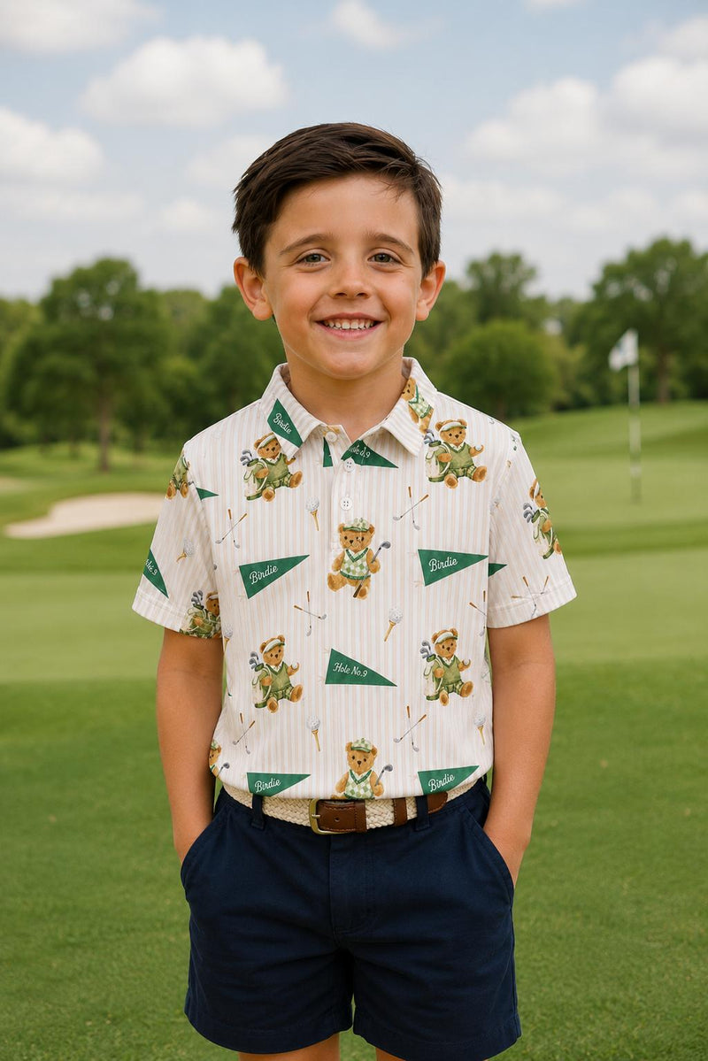Boys Golfing Bears S/S Polo - 2