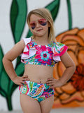 "Colorful Pattern" Girls' Boutique Swimsuit - 2