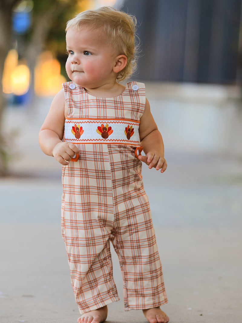 Thanksgiving Turkey Plaid Baby JonJon - 3