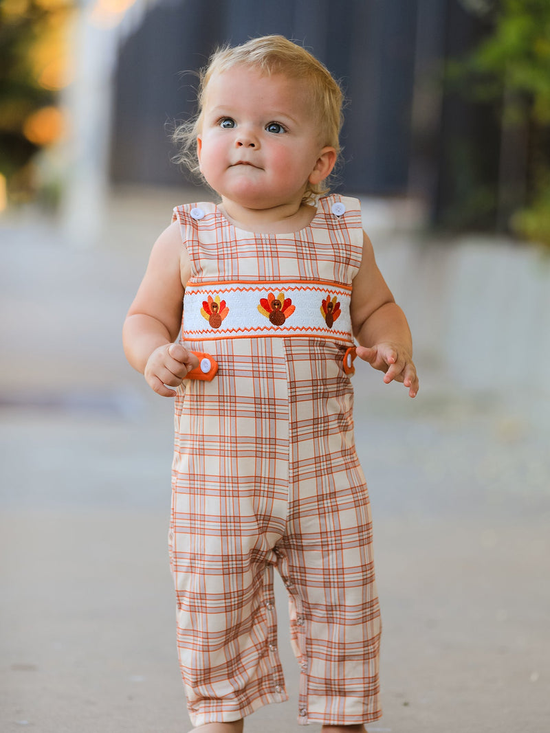 Thanksgiving Turkey Plaid Baby JonJon - 1