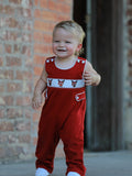 Baby Boys Christmas Reindeer Smocked Red Jonjon - 5