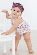 Butterfly Meadows Ruffle Cross Back Romper - 3