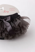 SALE Charcoal & Silver Glitter Ruffle Tutu Bloomer - 2