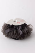 SALE Charcoal & Silver Glitter Ruffle Tutu Bloomer - 1