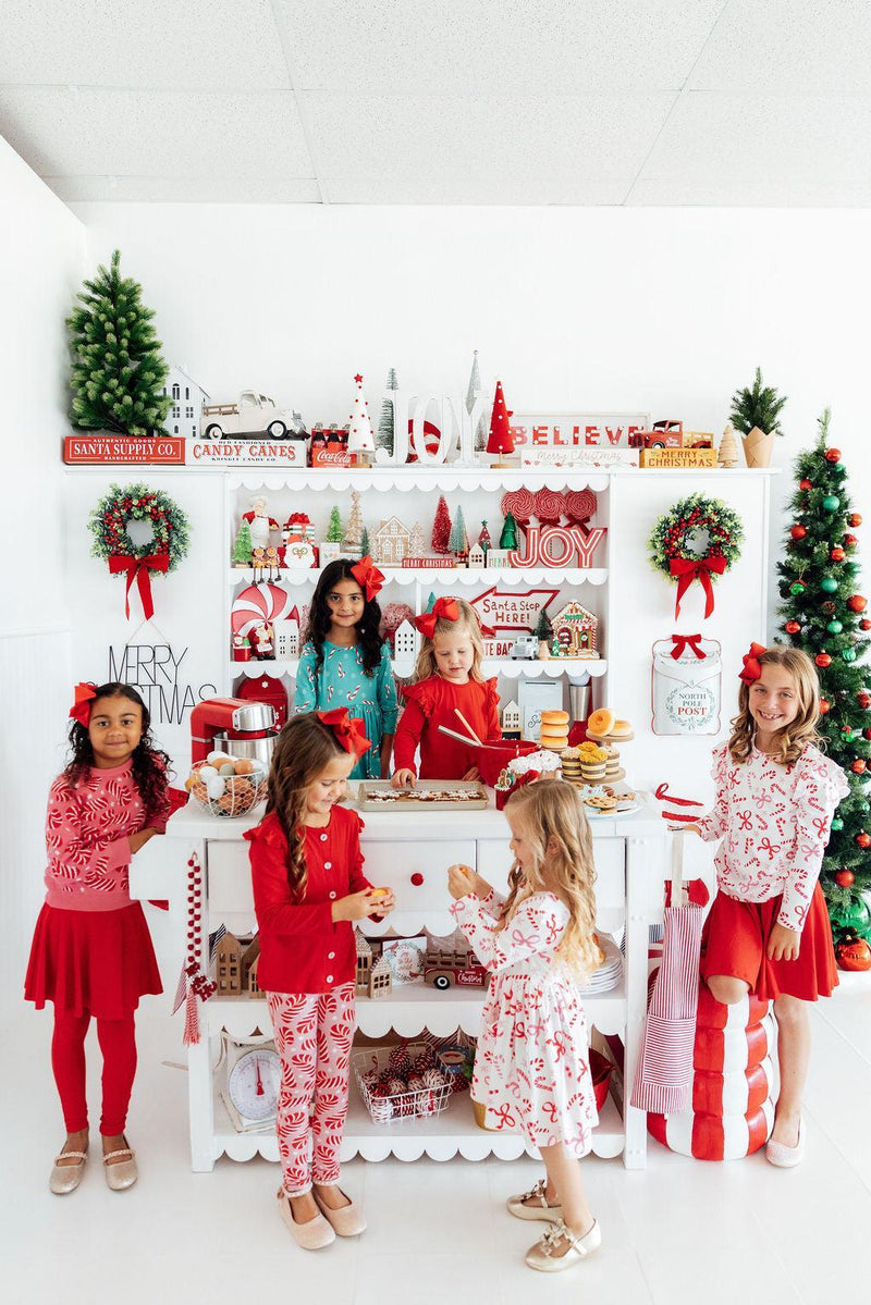 Christmas Candy 3/4 Sleeve Pocket Twirl Dress - 4