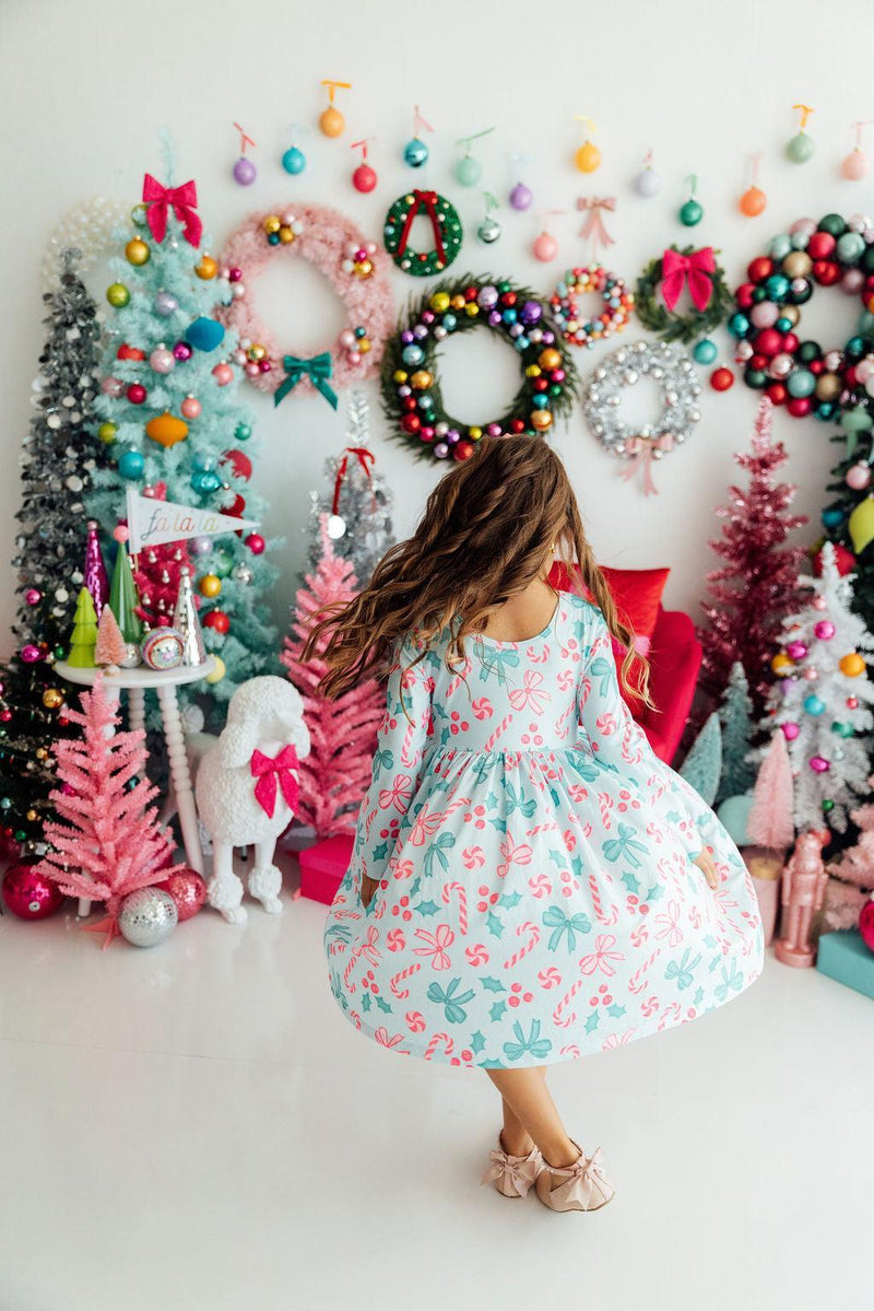 Christmas Cheer L/S Pocket Twirl Dress - 6