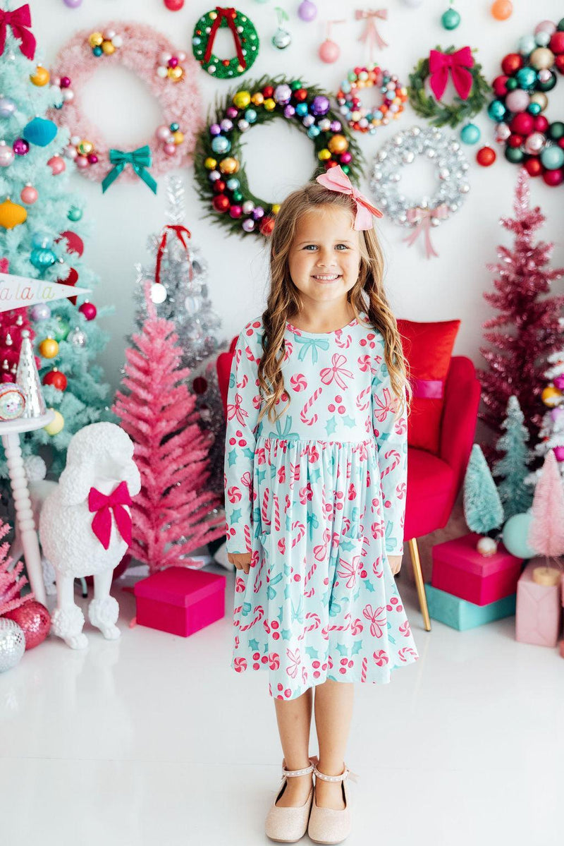 Christmas Cheer L/S Pocket Twirl Dress - 1