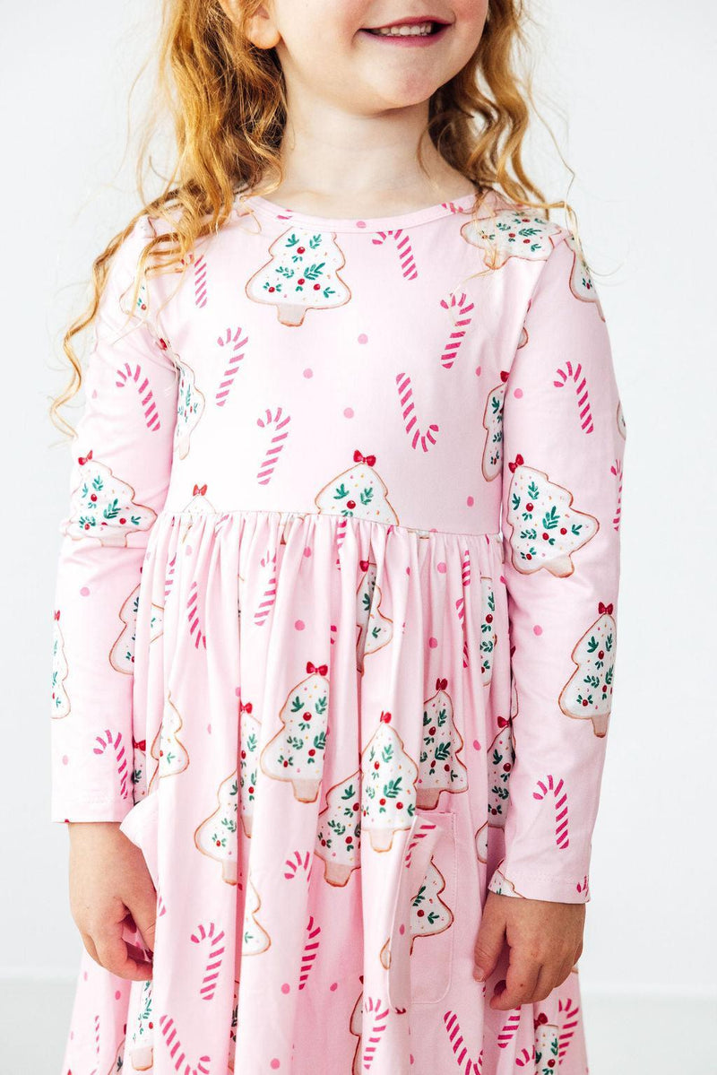 Christmas Cookies L/S Pocket Twirl Dress - 5