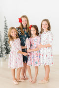 Clara's Christmas 3/4 Sleeve Ruffle Twirl Dress - 4