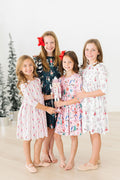Clara's Christmas 3/4 Sleeve Ruffle Twirl Dress - 4