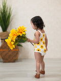 Summer Sunflower Baby Crochet Romper - 4