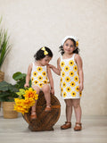 Summer Sunflower Baby Crochet Romper - 6