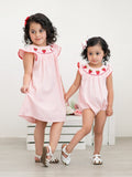 Baby Girls Strawberry Embroidered Plaid Smocked Dress - 11