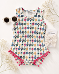 Dillon Pom Pom Romper - Mod Blooms - 1