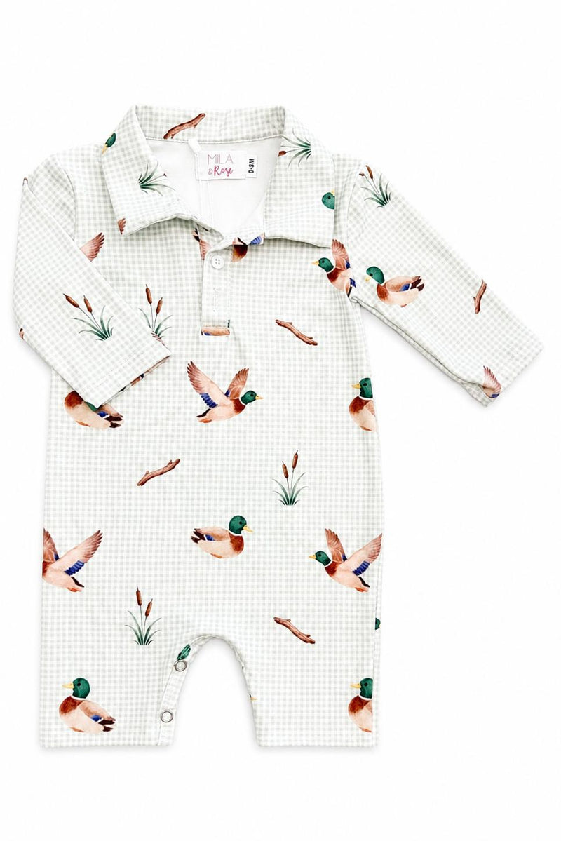 Duck Pond L/S Polo One-Piece - 1
