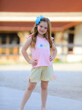 Back To School Girls "ABC" Embroidered Ruffle Set - 1