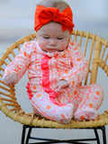 Halloween Thanksgiving Pumpkin Bow Baby Sleeper - 3