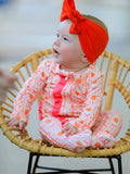 Halloween Thanksgiving Pumpkin Bow Baby Sleeper - 2