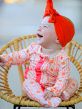 Halloween Thanksgiving Pumpkin Bow Baby Sleeper - 1