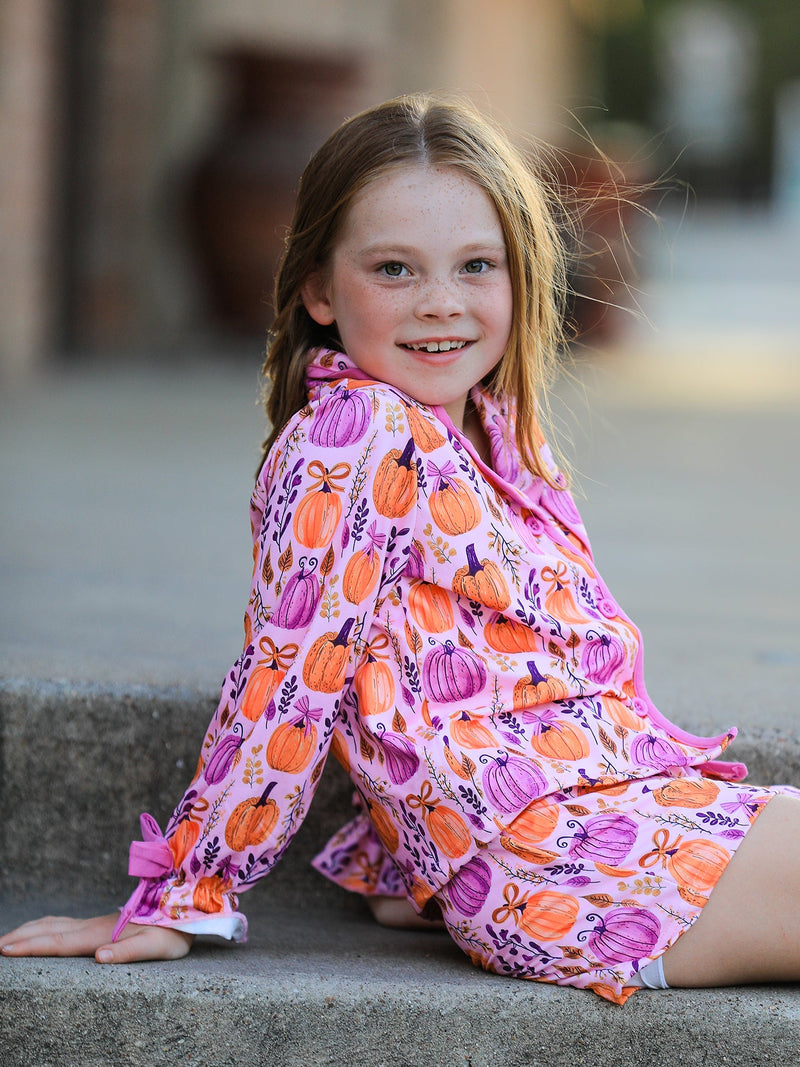Mommy & me Halloween Pumpkin Pajama Set - 6