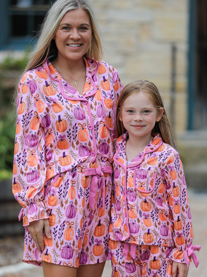 Mommy & me Halloween Pumpkin Pajama Set - 1