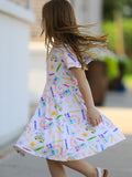 Colorful Back-to-School Delight Girls Dress - 7