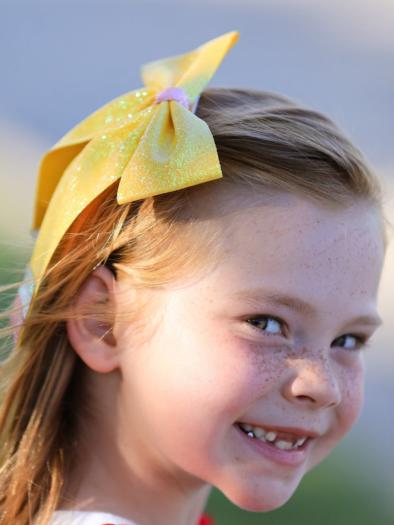 Back to School Sequin Bow Hairpin - 4