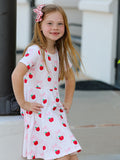 Back to School Apple Striped Sweet Girl Dress - 2