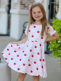 Back to School Apple Striped Sweet Girl Dress - 1