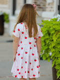 Back to School Apple Striped Sweet Girl Dress - 4