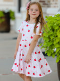 Back to School Apple Striped Sweet Girl Dress - 5