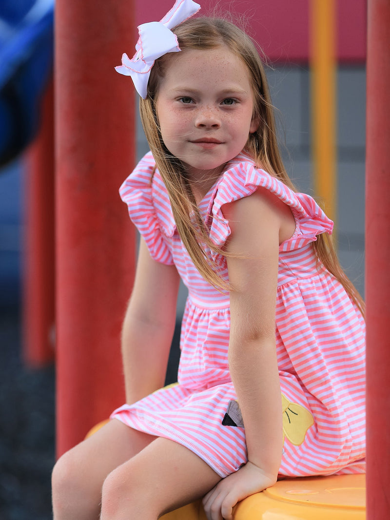 Girls Back to School Bow Pencil Twirl Dress - 5