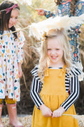 Mustard Faux Suede Pinafore - 6