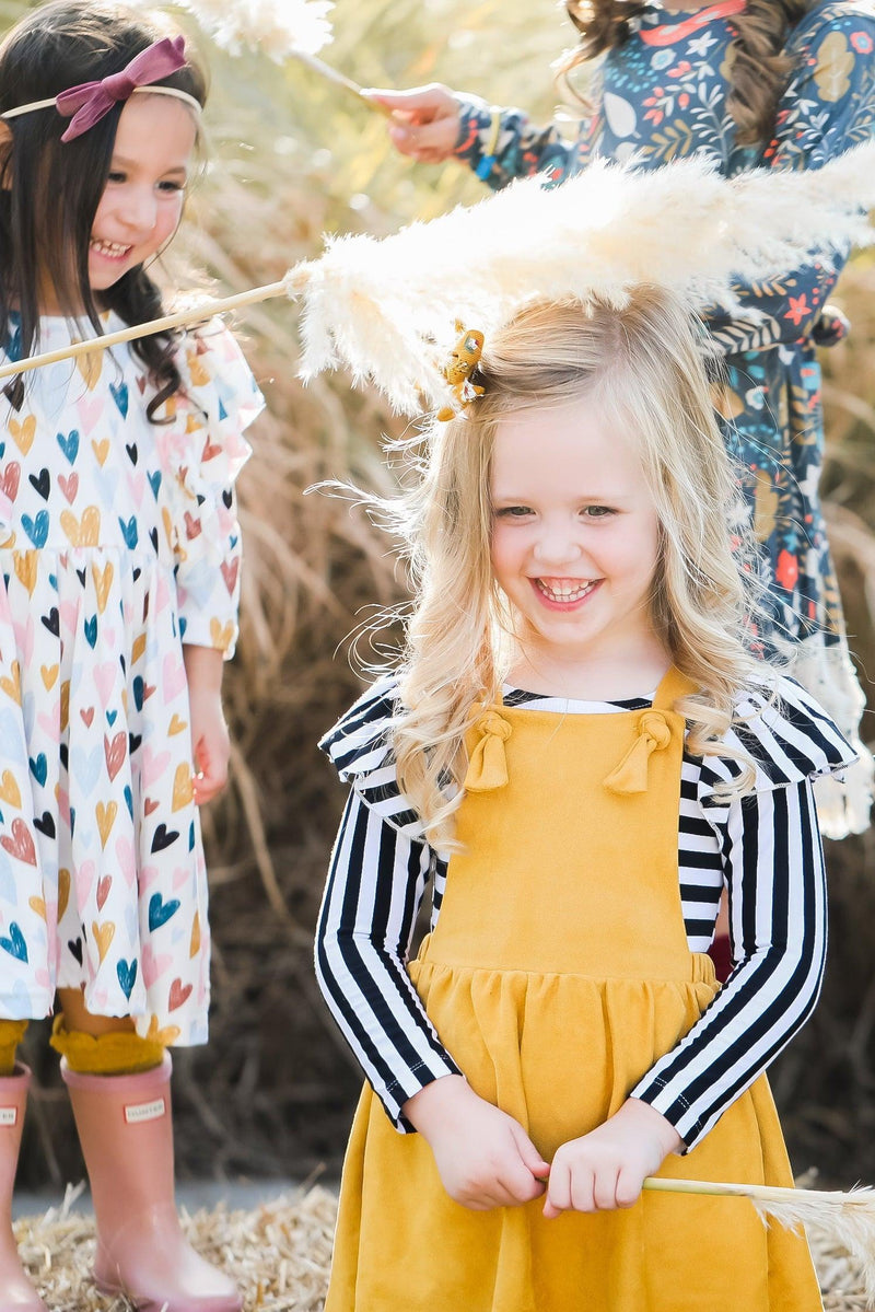 Mustard Faux Suede Pinafore - 6