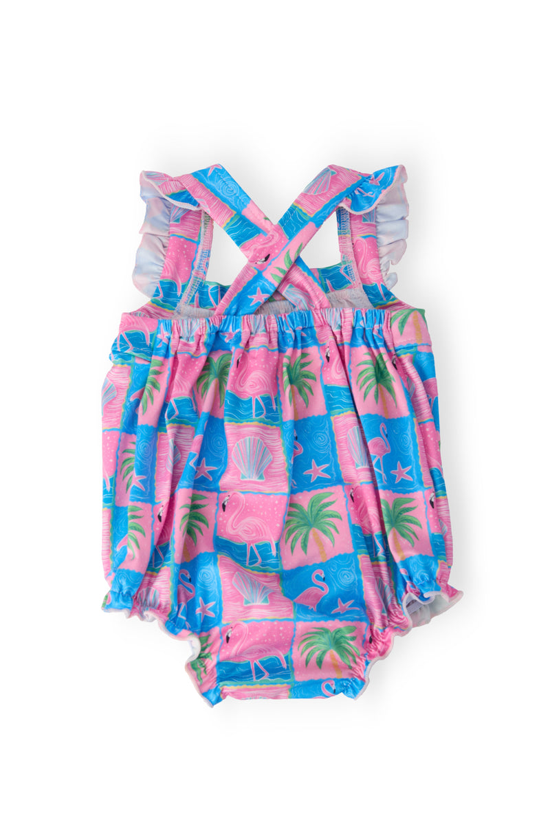 Flock Star Ruffle Cross Back Romper - 2