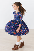 Halloween Stars 3/4 Sleeve Pocket Twirl Dress - 6