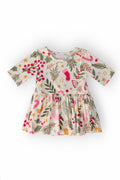 Holly Jolly Christmas 3/4 Sleeve Twirl Bodysuit - 1
